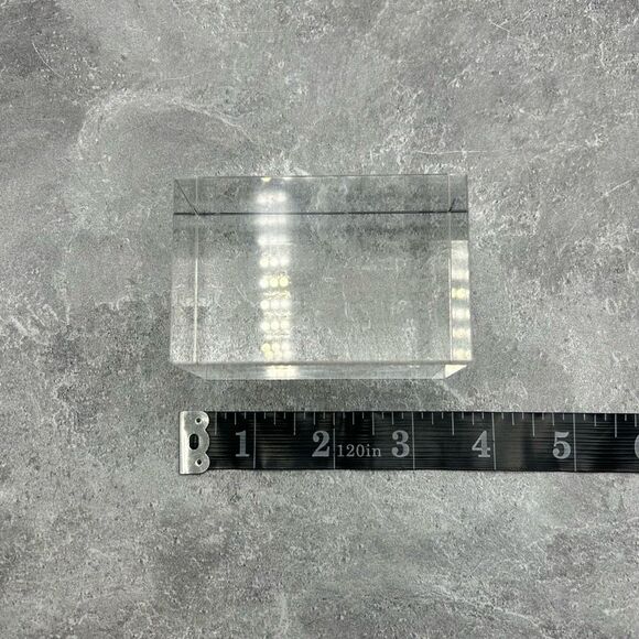 Chinese Heart Sutra Prayer Crystal Cube Engraved Transparent - Picture 8 of 11